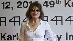 Fanny Ardant na filmovém festivalu v Karlových varech p�edstavuje sv�j film...