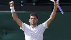 Radující se Grigor Dimitrov.