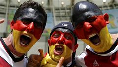 Němečtí fanoušci na tribuně stadionu v Rio de Janeiru. | na serveru Lidovky.cz | aktuální zprávy