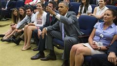 Osmifinále mistrovství sv�ta sleduje také prezident Spojených stát� Barack...