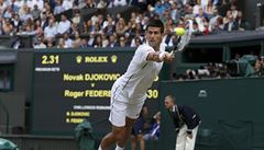 Novak Djokovi ve finále Wimbledonu 2014.