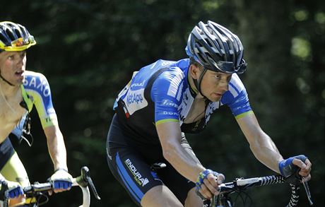 eský cyklista Leopold König bhem tinácté etapy Tour de France.