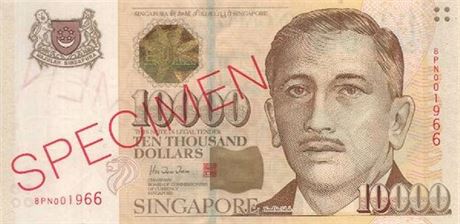 Singapurská centrální banka oznámila, e pestane vydávat bankovky v hodnot 10...