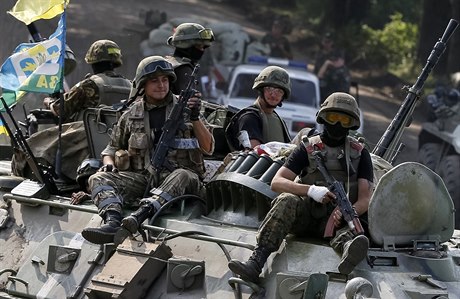 Ukrajintí vojáci.