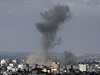 Stoupající kou v pásmu Gazy po izraelském raketovém útoku