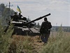 Boje na východ Ukrajiny: jednotky ukrajinské armády nedaleko obce...