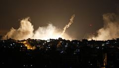 Záře na obloze v Gaze po ofenzivě Izraelců
