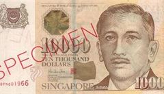 Singapurská centrální banka oznámila, že přestane vydávat bankovky v hodnotě 10...