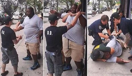43letý Eric Garner nepeil brutální zákrok policie.