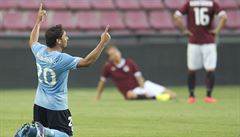 Ricardinho z Malmö FF se raduje z prvního gólu.