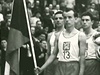 Vítzné basketbalové mustvo na mistrovství Evropy v enev v roce 1946.