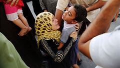 Výjev z nemocnice, Gaza.