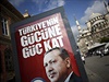 Volební plakát tureckého pedsedy vlády Tayyipa Erdogana.