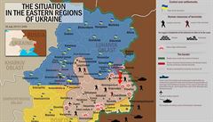 Aktuální situace na východ Ukrajiny podle ukrajinské armády.
