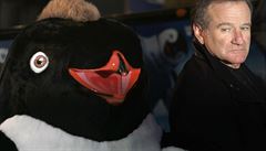 Herec Robin Williams na evropské premiée filmu Happy Feet v Londýn