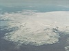 Pelet nad islandským ledovcem Vatnajökull, skrývajícím i vulkán Bárdarbunga.