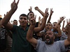 Palestinci oslavují vyhláení pímí v Pásmu Gazy.