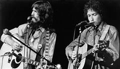 Harrison a Dylan na Koncert� pro Bangladé� v roce 1971. S Dylanem si nejen...