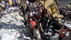 Po dopadu palestinských raket na své území obnovil Izrael letecké údery proti...