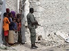 Útok islamist v Somálsku - somálský voják na hlídce.