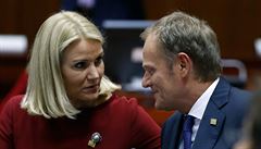 Dánská premiérka Helle Thorning-Schmittová a Donald Tusk