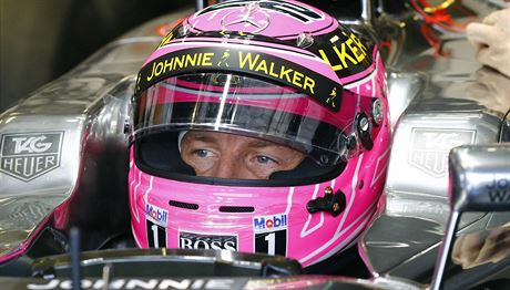 Jenson Button ped kvalifikac na Velkou cenu Itlie.