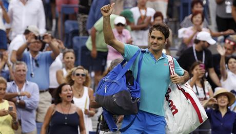 vcar Roger Federer po prohe na US Open.