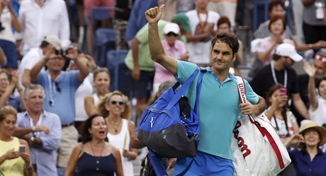 výcar Roger Federer po prohe na US Open.