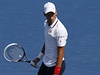 Novak Djokovi bhem semifinále US Open.