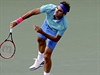 Roger Federer bhem semifinále US Open.