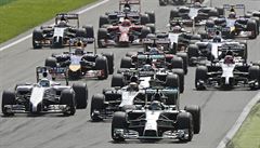 Momentka z Velké ceny Itálie formule 1.
