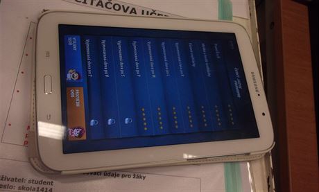 koln tablet s aplikac pro vuku eskho jazyka