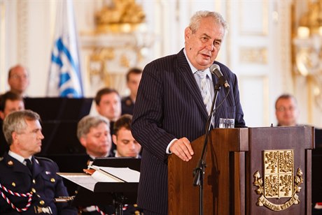Miloš Zeman během vyhlášení nejlepšího starosty nebo primátora 2010-2014.