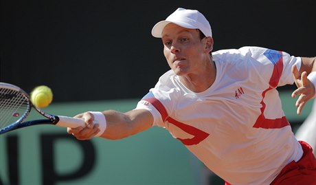 Tomá Berdych v semifinále Davis Cupu.