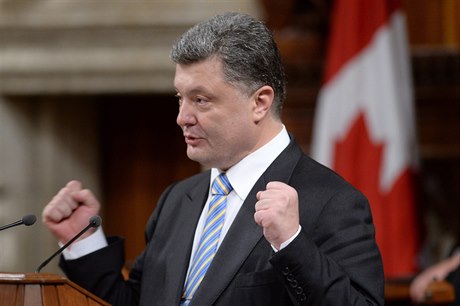 Ukrajinský prezident Petro Poroenko na oficiální návtv amerického...