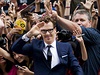 Herec Benedict Cumberbatch pichází na ervený koberec ped premiérou filmu  of...