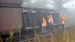 U Pevýova vykolejil nákladní vlak.