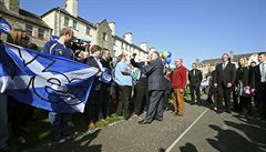 Pedseda skotské vlády Alex Salmond se zasazuje za samostatnost Skotska. Na...
