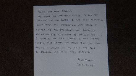 Millerv dopis prvn dm Spojench stt Michelle Obamov.