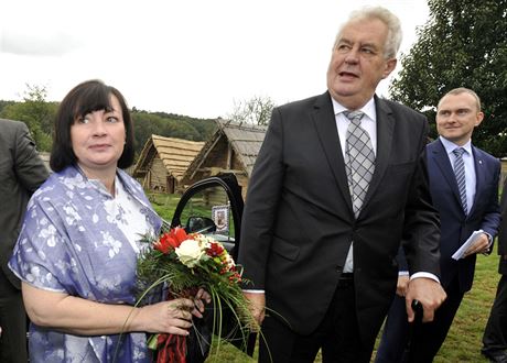 Prezident republiky Milo Zeman s manelkou Ivanou pi návtv Zlínského kraje.