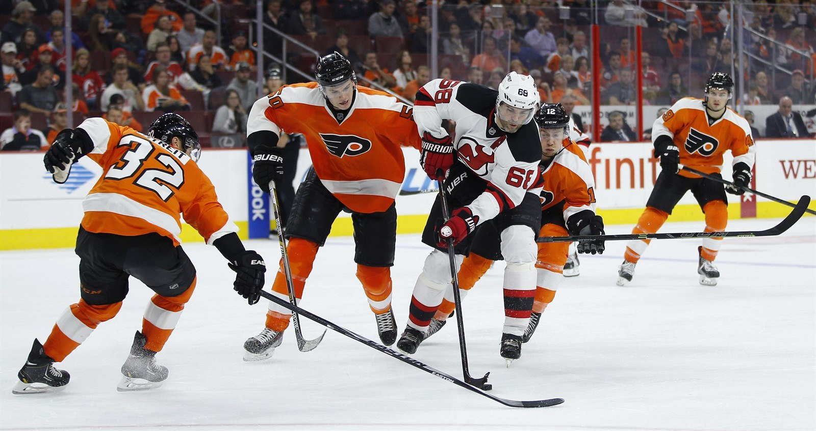 Jaromír Jágr v utkání proti Philadelphii.