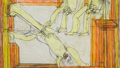 Josef Hofer - kresba. (Z výstavy Rámy a rámce)