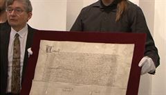 Z trezoru míří originální smlouvy Jiřího z Poděbrad na výstavu v Praze