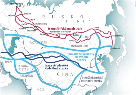 Jak obejít Rusko? ína chce liácky obnovit Hedvábnou stezku