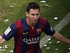 Lionel Messi oslavuje vstřelenou branku.