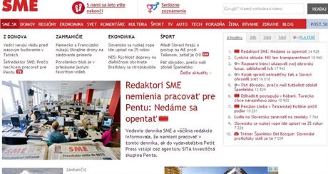 Jestli nás koupí Penta, dáme výpov, hrozí novinái slovenského listu Sme.