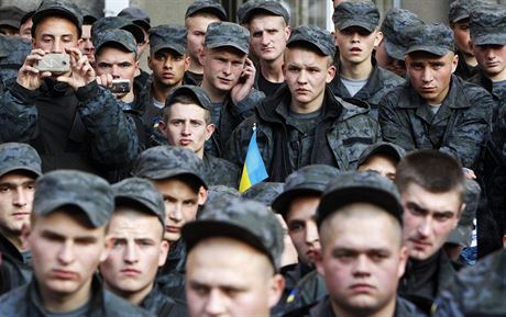 Písluníci ukrajinské Národní gardy (ilustraní snímek).