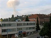Výbuch zniil 16. íjna dopoledne muniní sklad ve Vrbticích, co je ást obce...