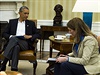 Barack Obama telefonicky diskutuje o hrozb eboly s editelem Centra pro...