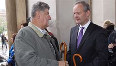 Poh�eb Pavla Landovského v kostele sv. Ignáce v Praze v pátek 17.10. 2014. Se...